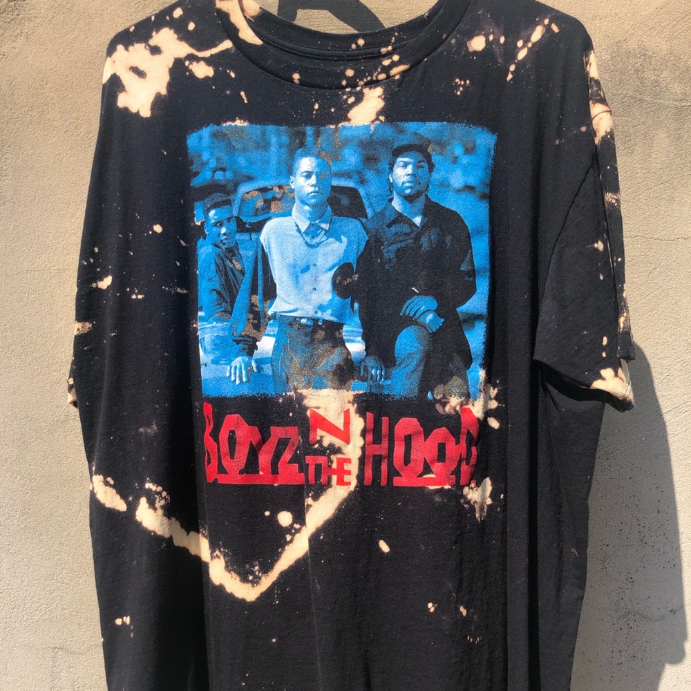 Vintage Boyz In The Hood bleach dyed T-shirt